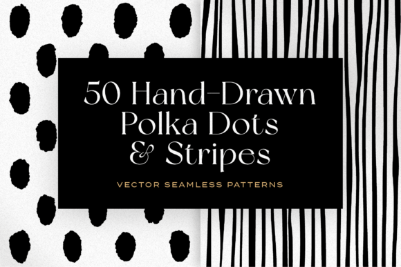50 Hand-Drawn Dots and Stripes