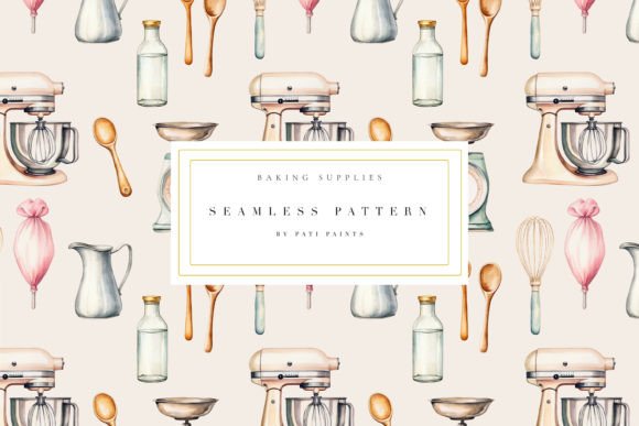 Baking Supplies Digital Paper: A Creative Tool for Designers and Hobbyists