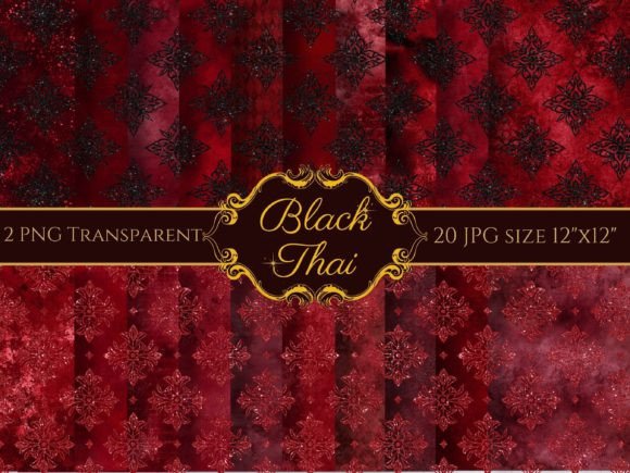 Black Glitter Thai Seamless Red: A Versatile Design Element for Modern Creations