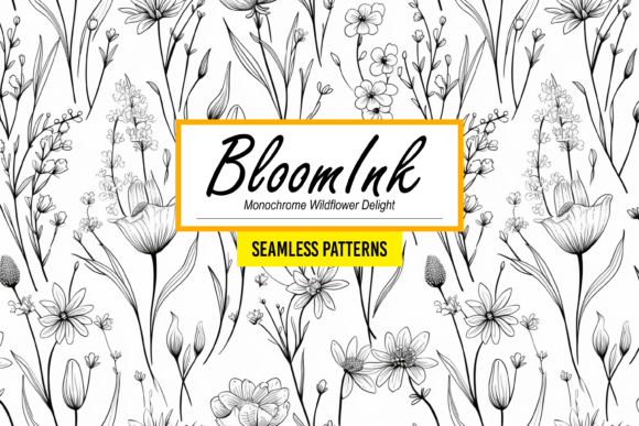 BloomInk - Monochrome Wildflower Delight