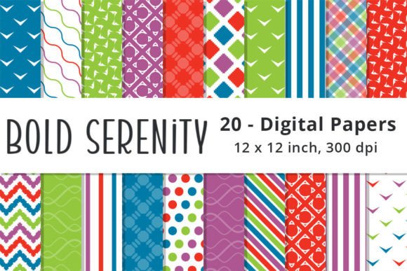 Blue, Red, Green, Purple Digital Paper: A Versatile Design Resource for Creatives