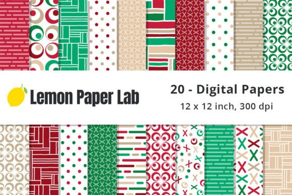 Christmas Geometric Digital Papers: A Creative Essential for Modern Designers and Creators