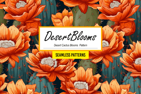 DesertBlooms Cactus Pattern Art