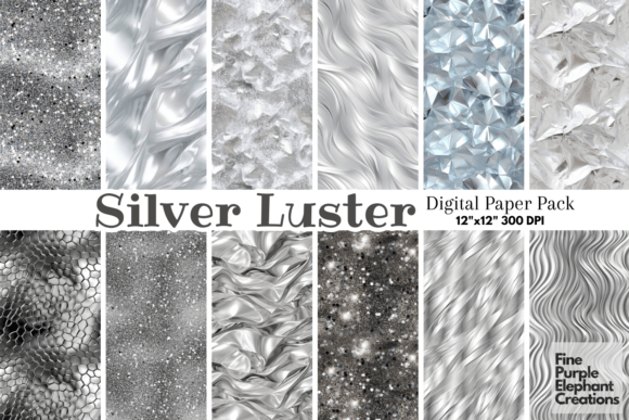 Glam Silver Shiny Foil Glitter Texture: Elevating Creativity in the Digital Age