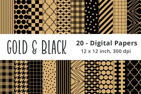 Gold and Black Background Digital File