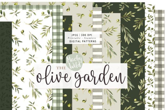 Olive Garden Seamless Watercolor Pattern: A Timeless Design for Modern Creativity