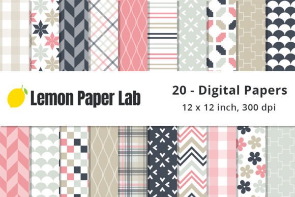 Pink and Beige Geometric Digital Paper: A Strategic Design Tool for Creative Professionals