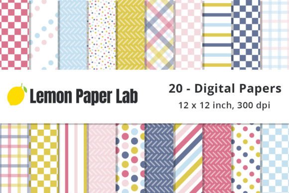 Pink Purple Yellow Digital Paper