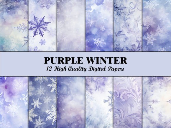 Purple Scrapbook Paper Snowflake