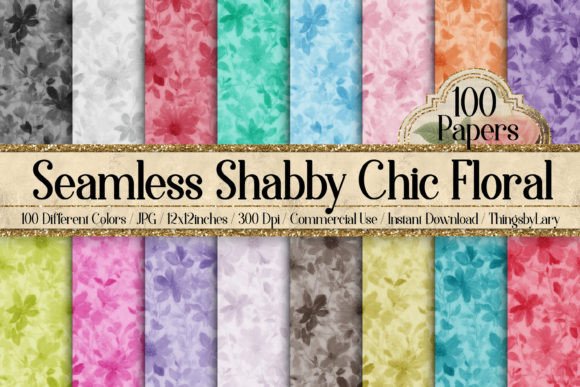 Seamless Shabby Chic Floral Fabric: A Versatile Digital Resource for Designers and Creators