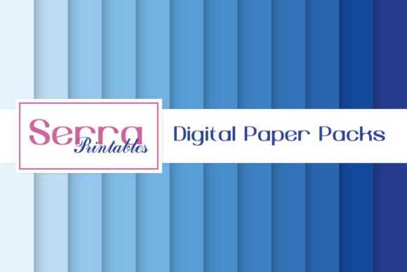 Shades of Blue Digital Paper Pack