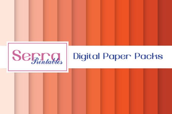 Shades of Orange Digital Paper Pack