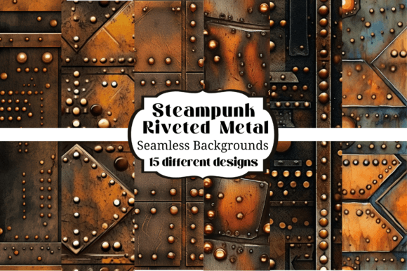 Steampunk Riveted Metal Backgrounds