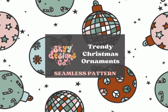 Trendy Christmas Ornaments Pattern: A Versatile Design for Creative Projects