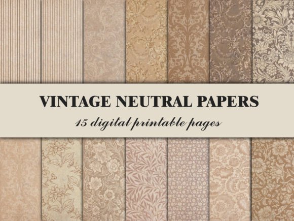 Vintage Coffee Scrapbook Paper Pattern